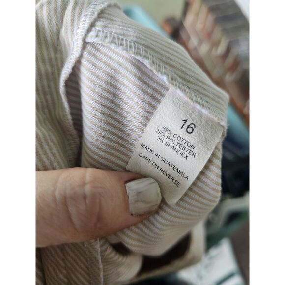 Briggs New York SKORT Womens Sz 16 Stretch Skirt Shorts Golf Tennis Stripe - Picture 6 of 6